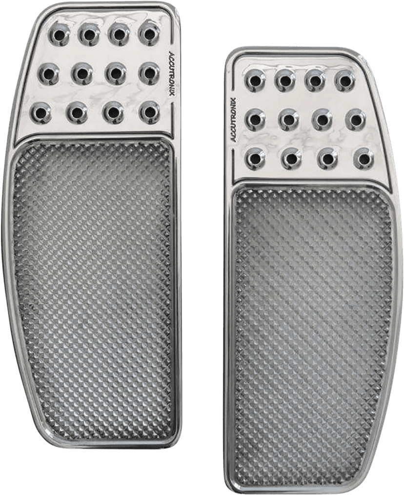 ACCUTRONIX 1621-1044 Front Floorboards - Original - Chrome - Knurled - FL