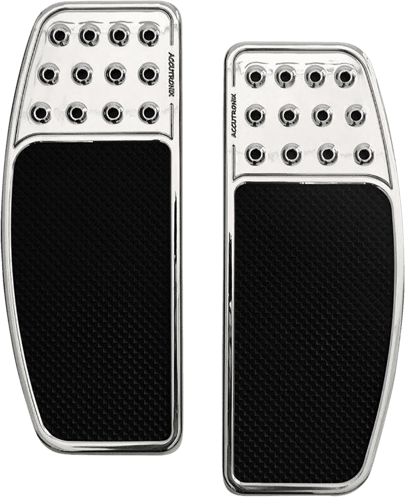 ACCUTRONIX 1621-1050 Front Floorboards - Extended - Chrome w/ Rubber Inserts - FL