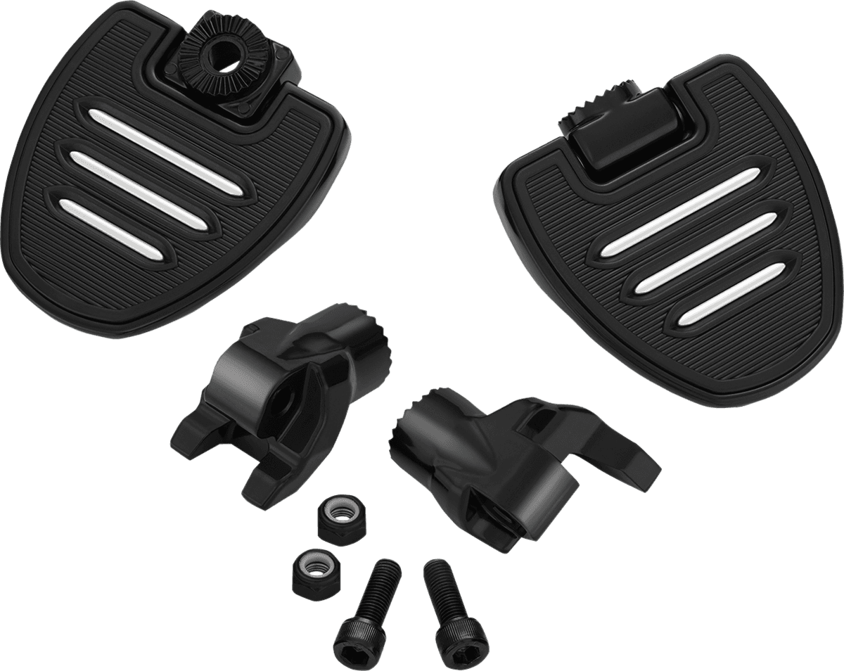 SHOW CHROME 1621-1051 Mini Driver Floorboards - Black - Ryker