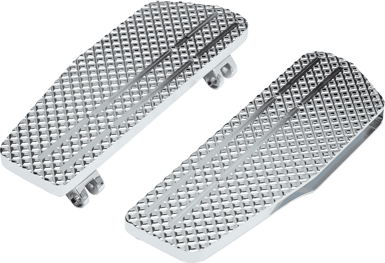 LA CHOPPERS 1621-1134 County Line Billet Floorboards - Chrome - FL