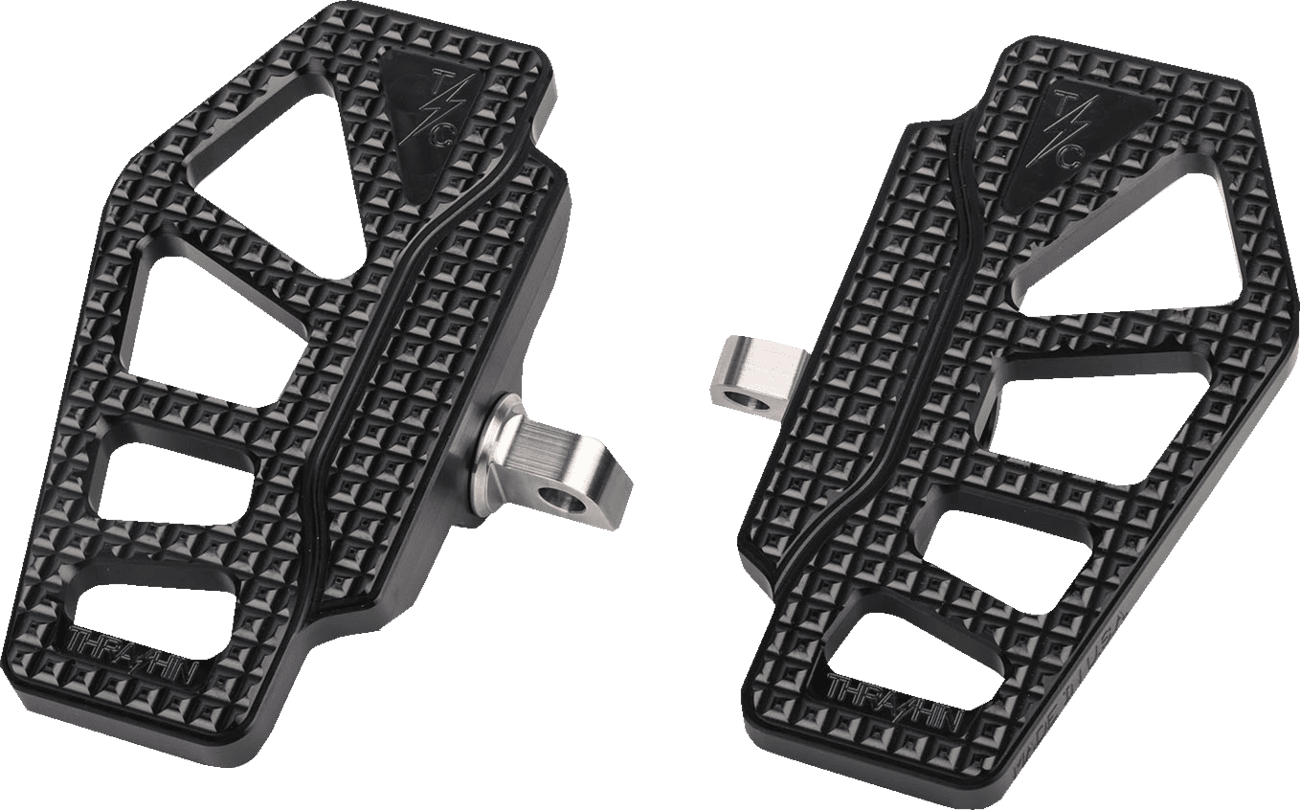 THRASHIN SUPPLY CO. 1621-1145 Apex Mini Floorboards - Driver - Black