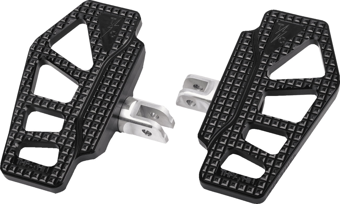 THRASHIN SUPPLY CO. 1621-1146 Apex Mini Floorboards - Driver - Black - Softail