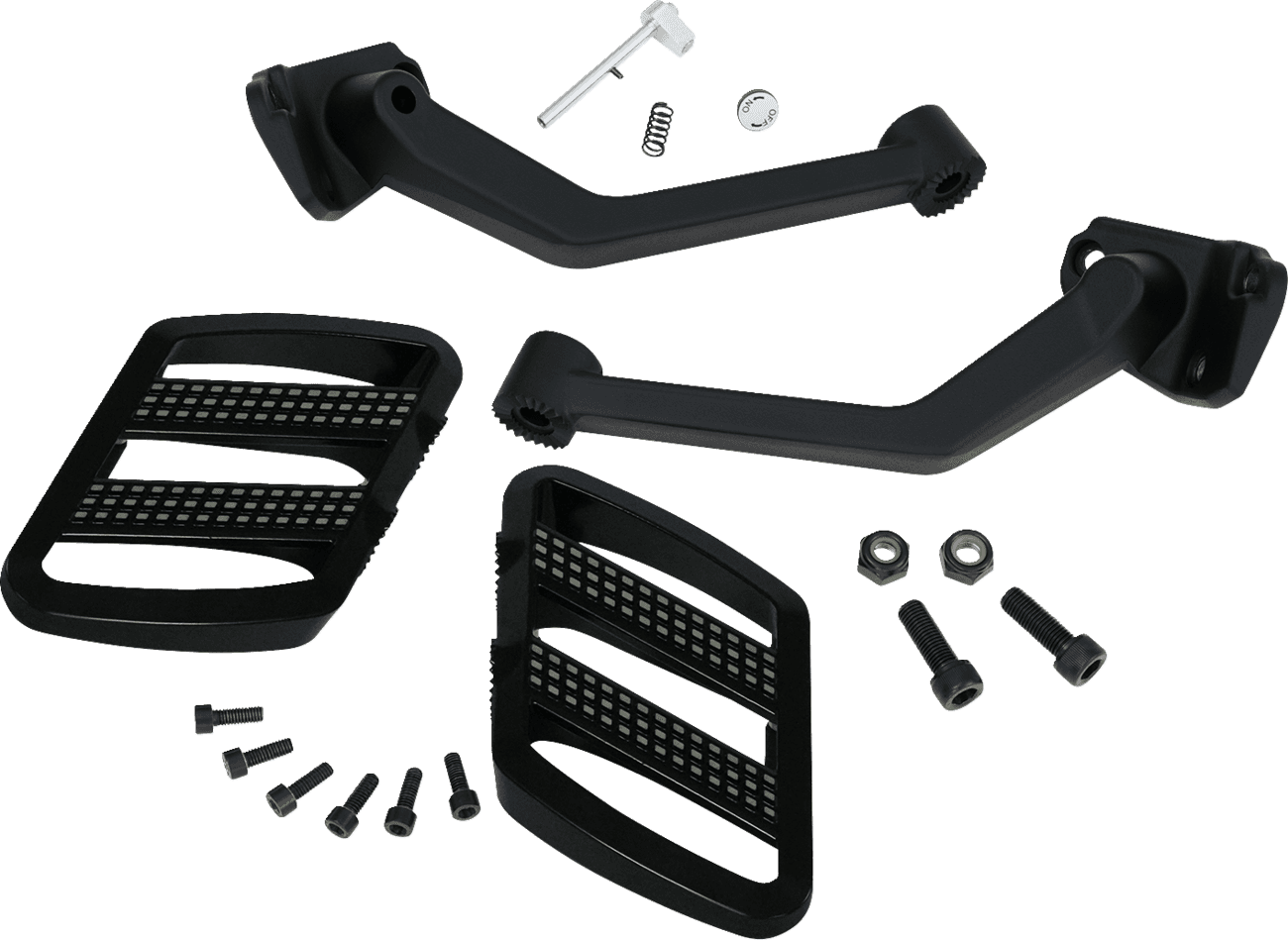SHOW CHROME 1621-1175 Combat Boards - Passenger - Black w/ Contrast Cut - Ryker '19-'24