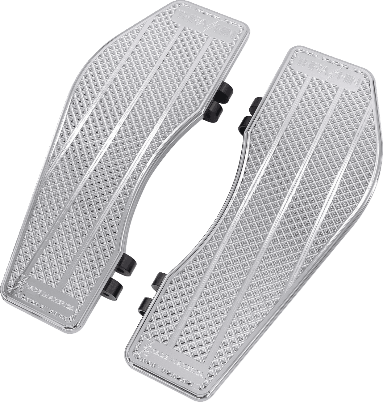 THRASHIN SUPPLY CO. 1621-1181 Floorboards - Driver - Chrome