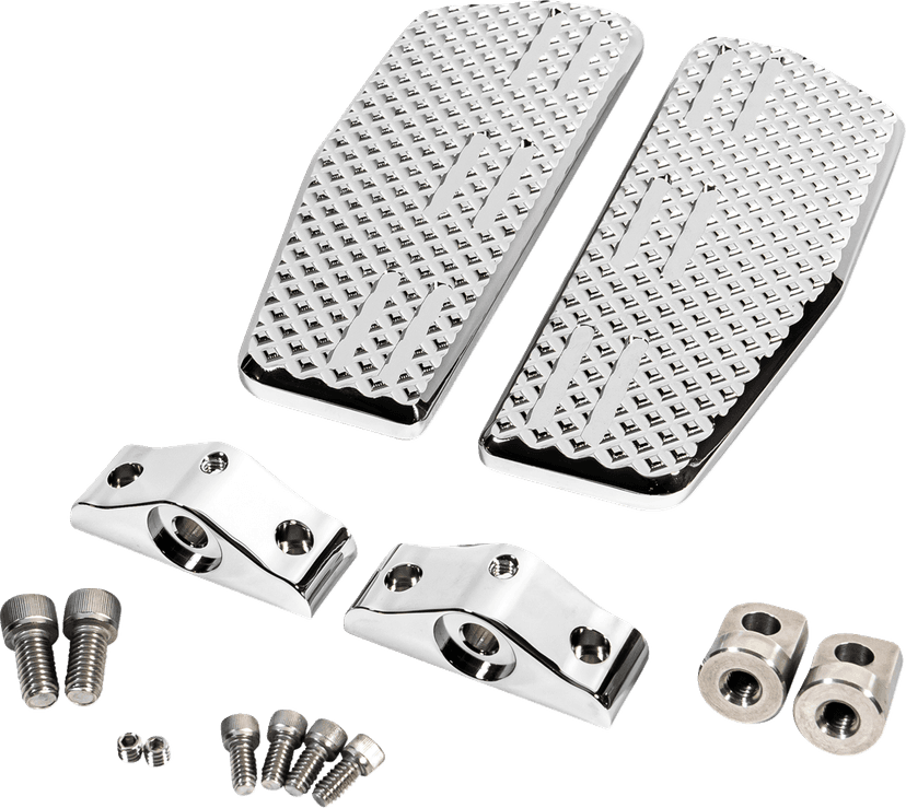 LA CHOPPERS 1621-1196 Mini Floorboards - Driver - Chrome — image 2 of 2