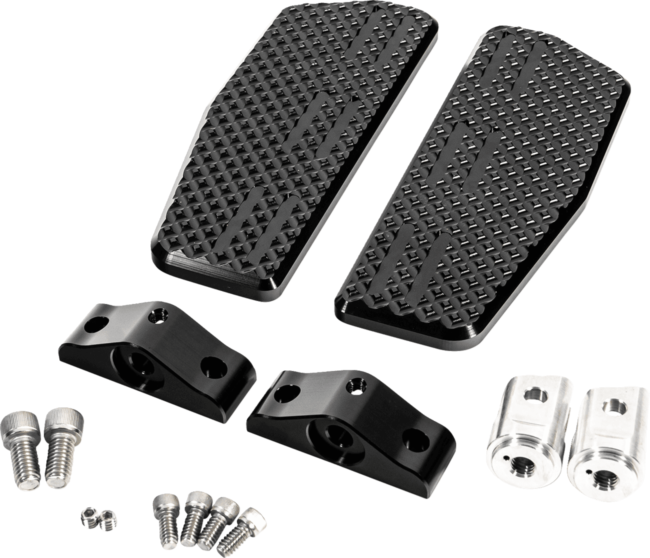 LA CHOPPERS 1621-1198 Mini Floorboards - Driver - Black