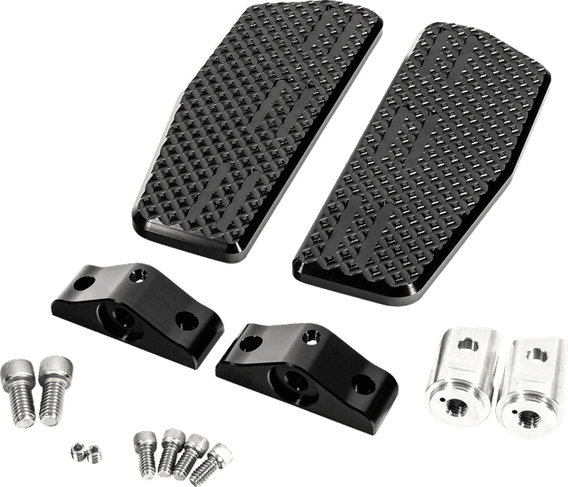 LA CHOPPERS 1621-1198 Mini Floorboards - Driver - Black