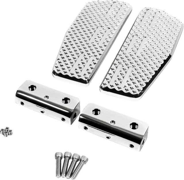 LA CHOPPERS 1621-1202 Mini Floorboards - Passenger - Chrome — image 2 of 2