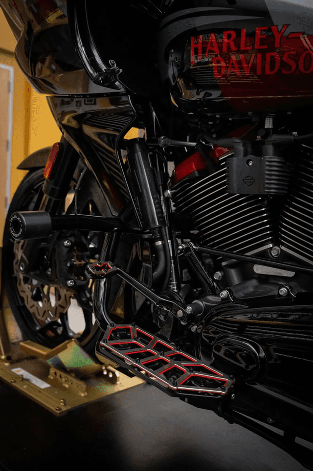KODLIN USA 1621-1225 NXL Floorboards - Black w/ Red Accent — image 3 of 4