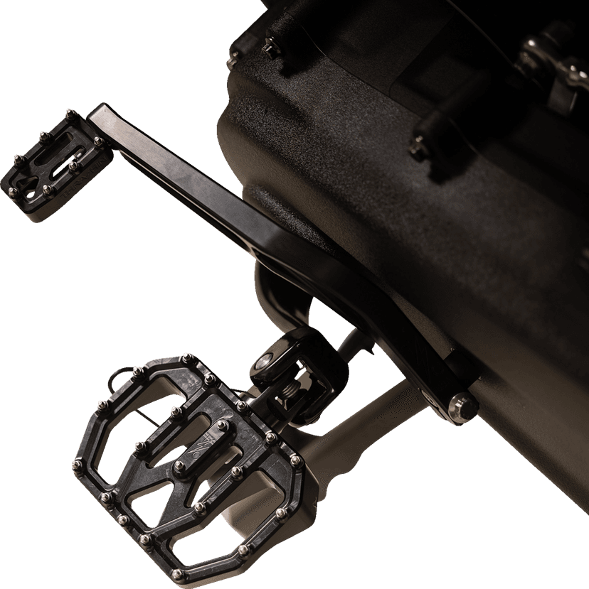 THRASHIN SUPPLY CO. 1621-1227 Mini Aggressor Floorboards - Black - Rear — image 4 of 7