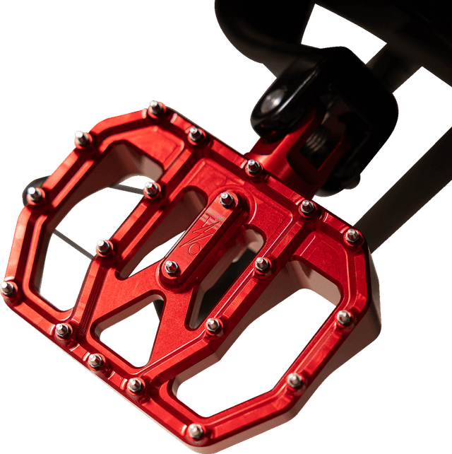 THRASHIN SUPPLY CO. 1621-1228 Mini Aggressor Floorboards - Red - Rear — image 3 of 6
