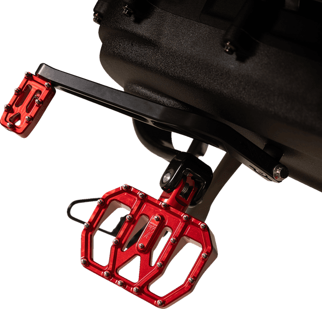 THRASHIN SUPPLY CO. 1621-1228 Mini Aggressor Floorboards - Red - Rear — image 6 of 6