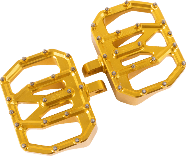 THRASHIN SUPPLY CO. 1621-1229 Mini Aggressor Floorboards - Gold - Rear — image 1 of 7