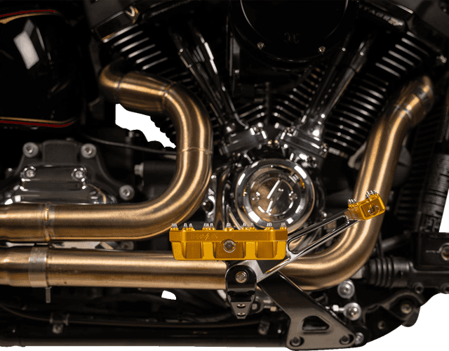 THRASHIN SUPPLY CO. 1621-1229 Mini Aggressor Floorboards - Gold - Rear — image 2 of 7