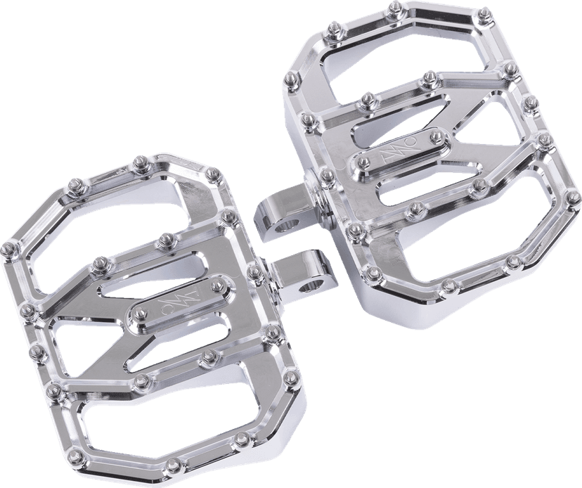 THRASHIN SUPPLY CO. 1621-1230 Mini Aggressor Floorboards - Chrome - Rear