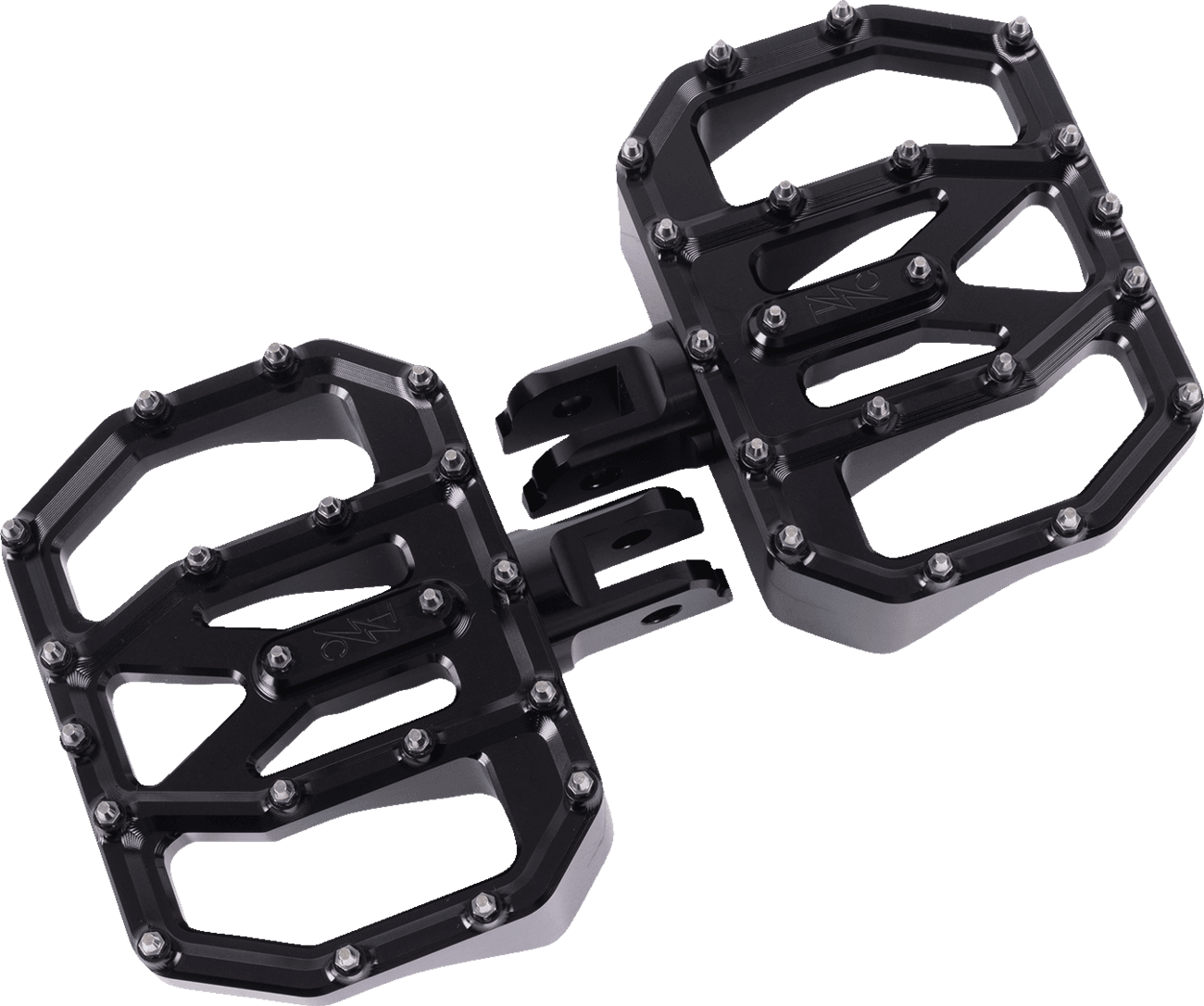 THRASHIN SUPPLY CO. 1621-1231 Mini Aggressor Floorboards - Black - Front