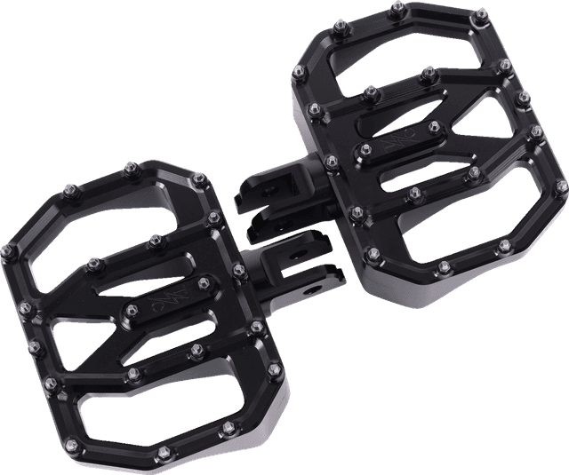 THRASHIN SUPPLY CO. 1621-1231 Mini Aggressor Floorboards - Black - Front — image 1 of 3
