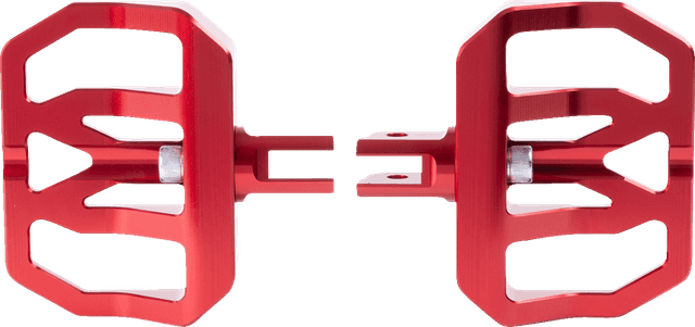 THRASHIN SUPPLY CO. 1621-1232 Mini Aggressor Floorboards - Red - Front — image 2 of 3