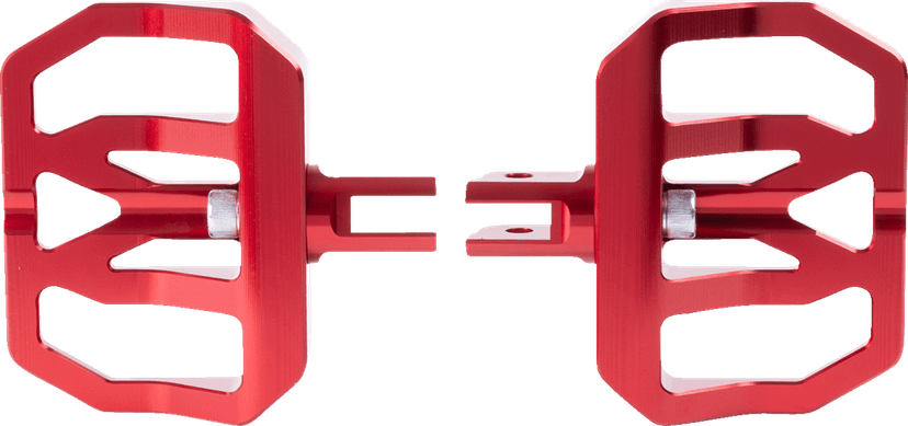 THRASHIN SUPPLY CO. 1621-1232 Mini Aggressor Floorboards - Red - Front — image 2 of 3