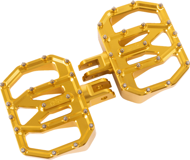 THRASHIN SUPPLY CO. 1621-1234 Mini Aggressor Floorboards - Gold - Front — image 1 of 3