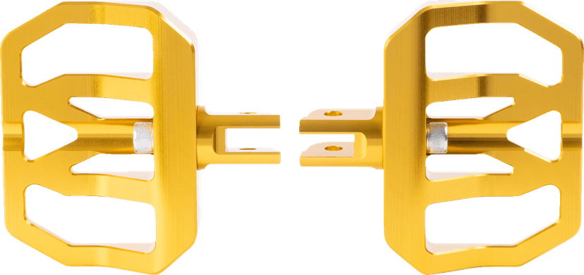 THRASHIN SUPPLY CO. 1621-1234 Mini Aggressor Floorboards - Gold - Front — image 2 of 3