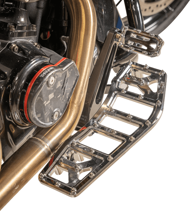 THRASHIN SUPPLY CO. 1621-1238 Aggressor Floorboards - Chrome — image 5 of 7
