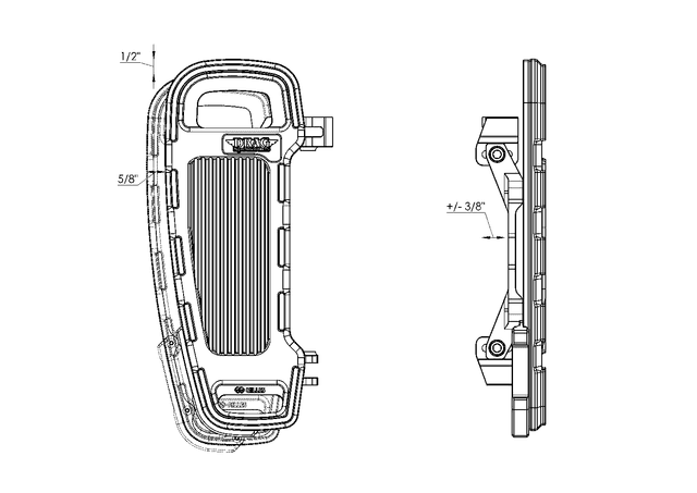 DRAG SPECIALTIES 1621-1241 Floorboards Designed by Gilles - Adjustable Width - Black — image 5 of 5