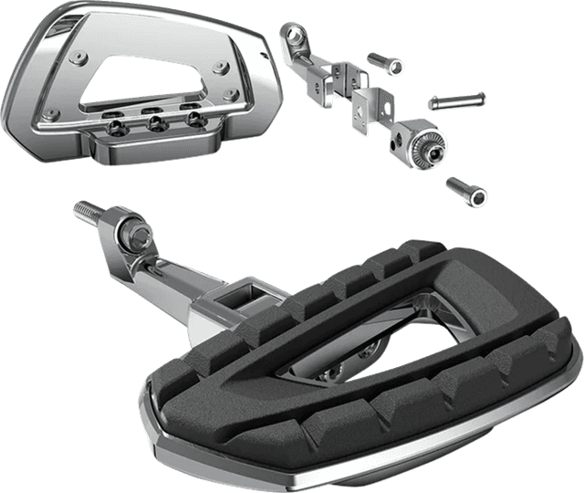 CIRO 16211255 Chicane™ Mini Floorboards - with Passenger Brackets - Chrome