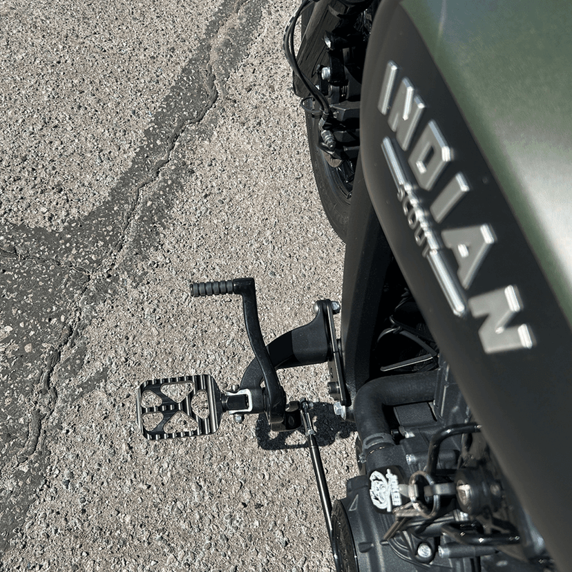 JOKER MACHINE 1622-0575 Forward Control Extension Kit - Black - Indian — image 2 of 5
