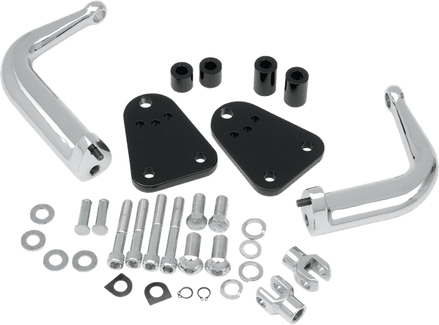 DRAG SPECIALTIES 1624-0124 Highway Peg Mount - Black/Chrome - XL — image 1 of 2