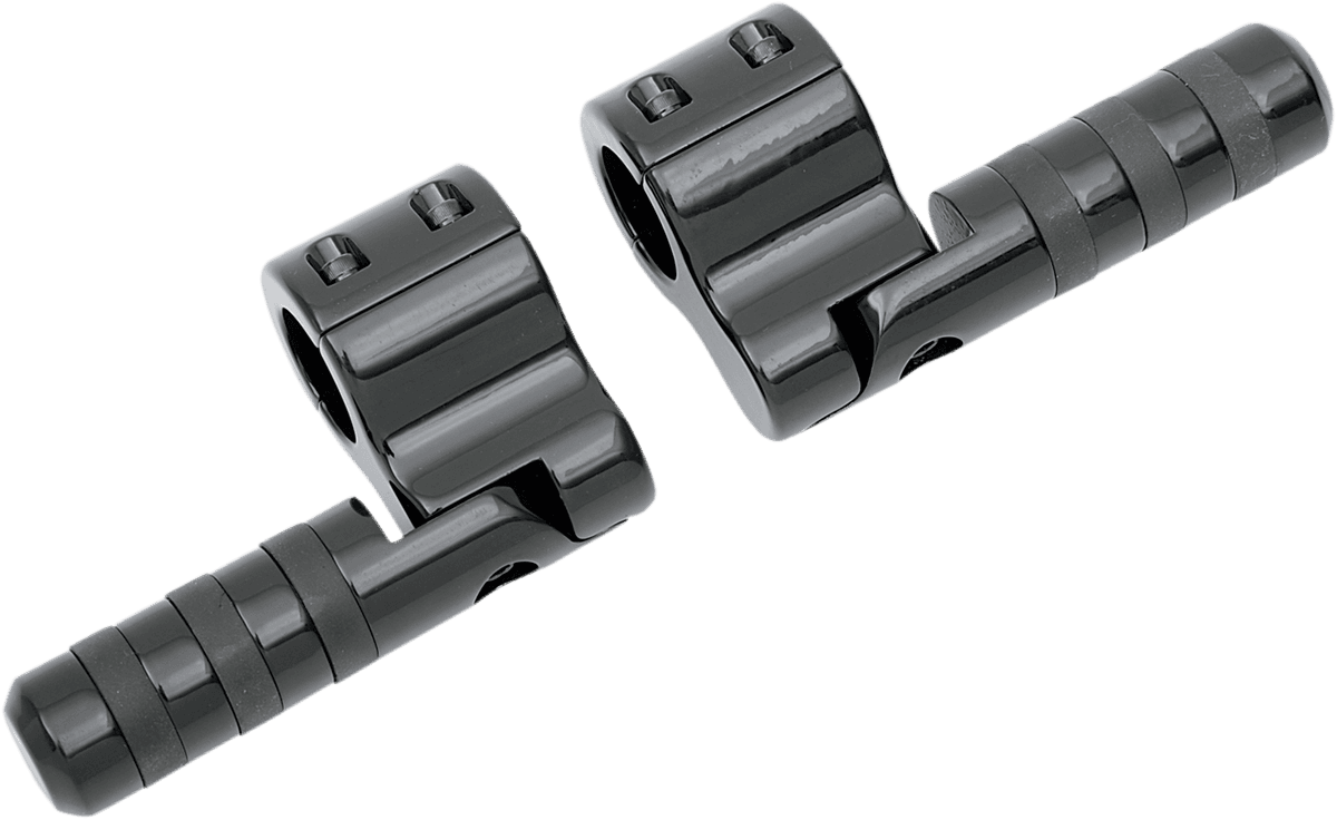 LINDBY 1624-0156 Clamp-On 3 Band Foot Peg - Wide - Black