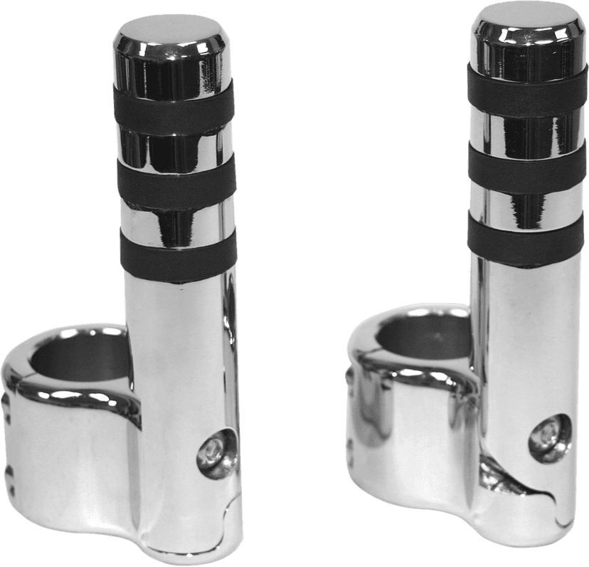 LINDBY 1624-0256 Clamp-On 3-Band Foot Peg - Chrome