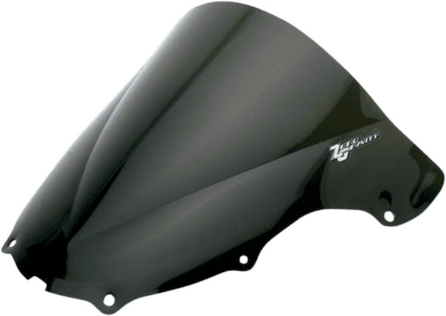 ZERO GRAVITY 16-245-19 Double Bubble Windscreen - Dark Smoke - ZX6R/RR