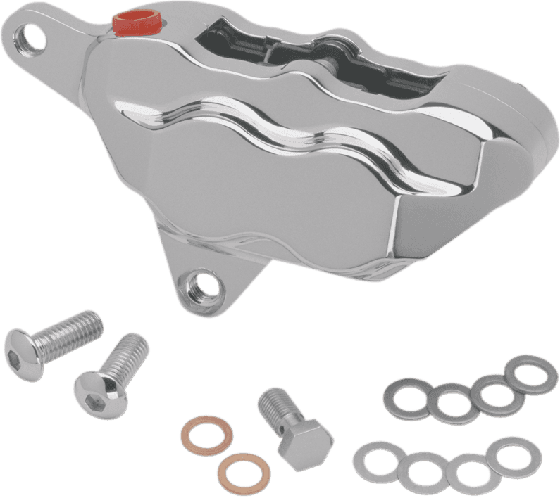 HAWG HALTERS 1701-0001 4-Piston Caliper - Front - Chrome