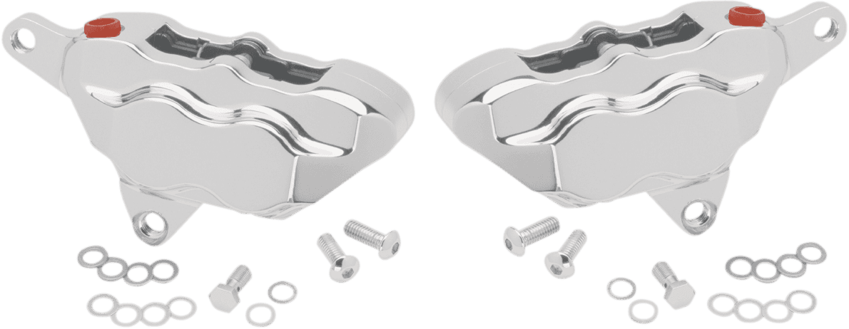 HAWG HALTERS 1701-0004 4-Piston Caliper - Dual Disc - Front - Chrome