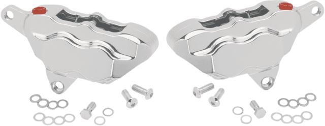 HAWG HALTERS 1701-0004 4-Piston Caliper - Dual Disc - Front - Chrome