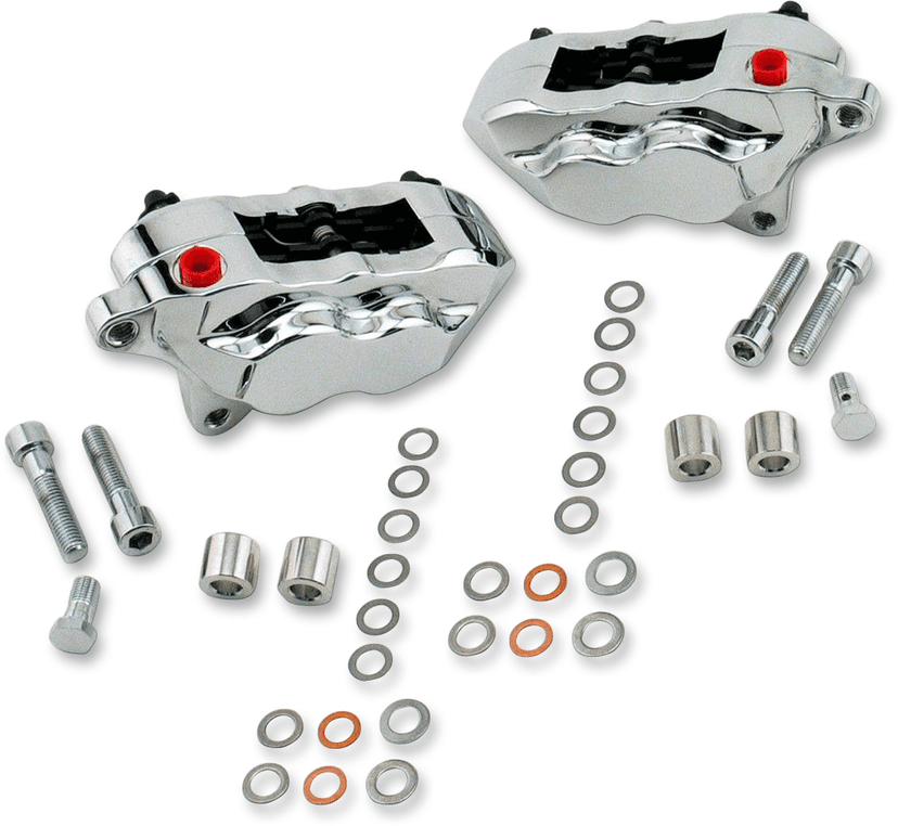 HAWG HALTERS 1701-0005 4-Piston Caliper - Dual Disc - Front - Chrome