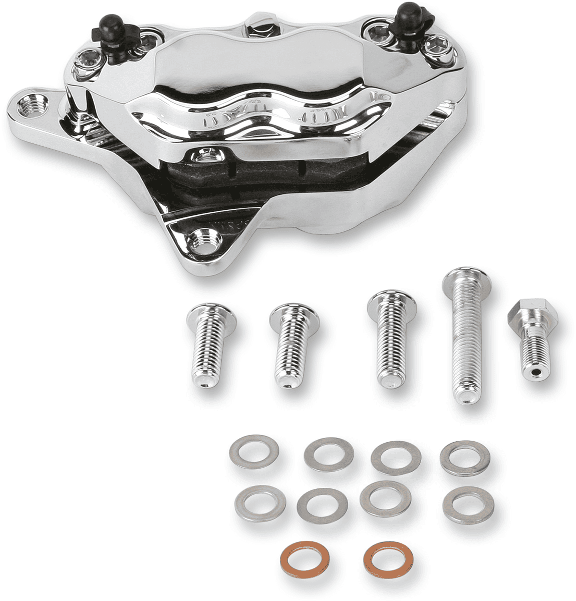 HAWG HALTERS 1701-0111 4-Piston Caliper - Front - Chrome