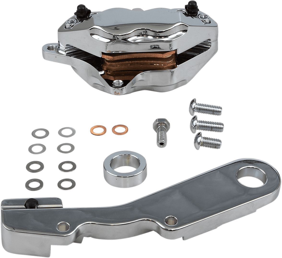 HAWG HALTERS 1701-0290 4-Piston Caliper - Rear - Chrome