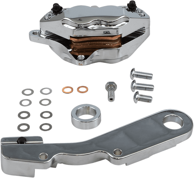 HAWG HALTERS 1701-0290 4-Piston Caliper - Rear - Chrome