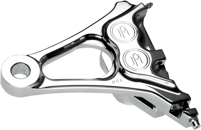 PERFORMANCE MACHINE (PM) 1701-0379 4-Piston Caliper - Rear - Chrome - 08-17 Softail — image 1 of 2