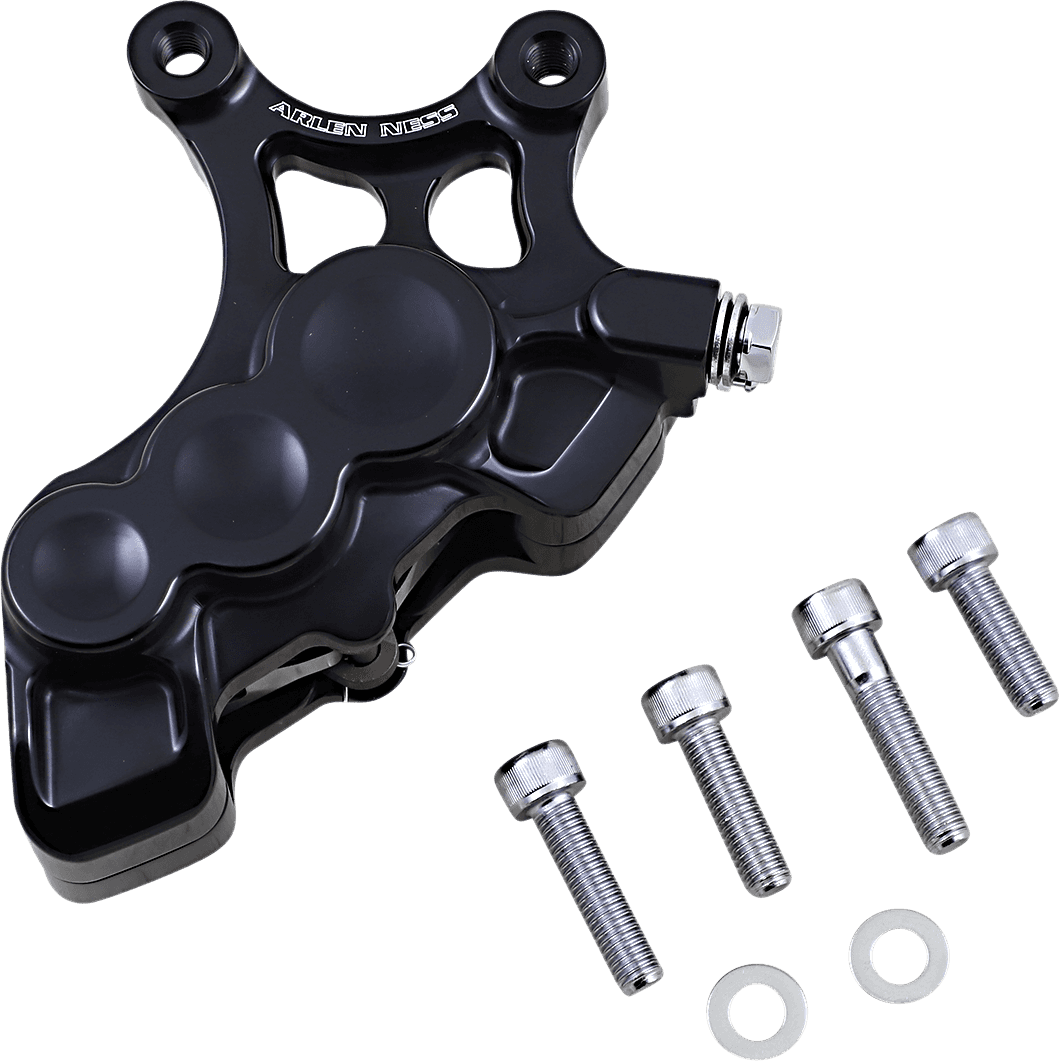 ARLEN NESS 1701-0605 6-Piston Caliper - Front Left - Black - 14"