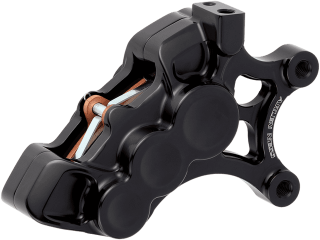 ARLEN NESS 1701-0607 6-Piston Caliper - Front Right - Black - 14"