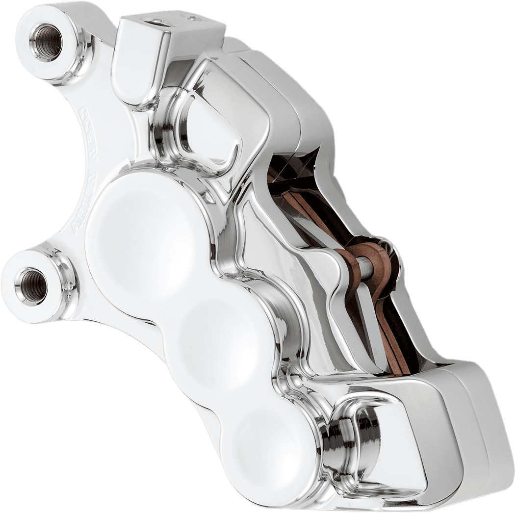 ARLEN NESS 1701-0608 6-Piston Caliper - Front Left - Chrome - 11.8"