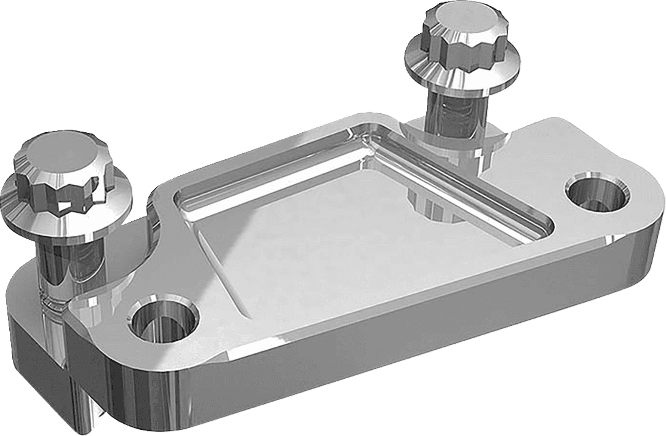 HAWG HALTERS 1701-0771 Axial Caliper Mount Adapter Bracket - Chrome