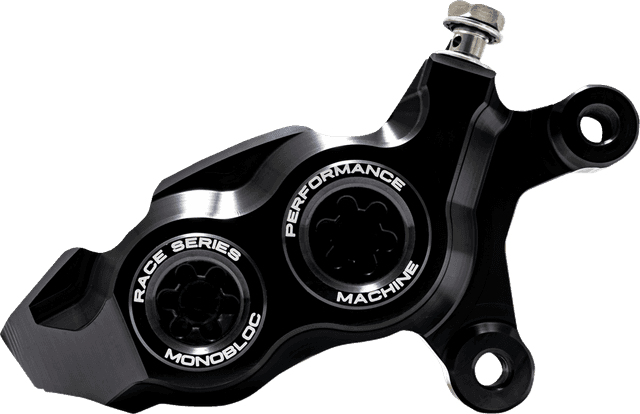 PERFORMANCE MACHINE (PM) 1701-0798 Caliper - 137 X 4B - Right - Black Anodized with Black Bore Caps — image 2 of 5
