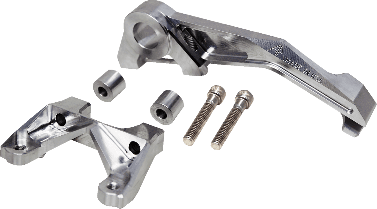 ALLOY ART 1701-0804 Multi Brake Caliper Mount - 84mm Bolt Center - Raw - Super Sport