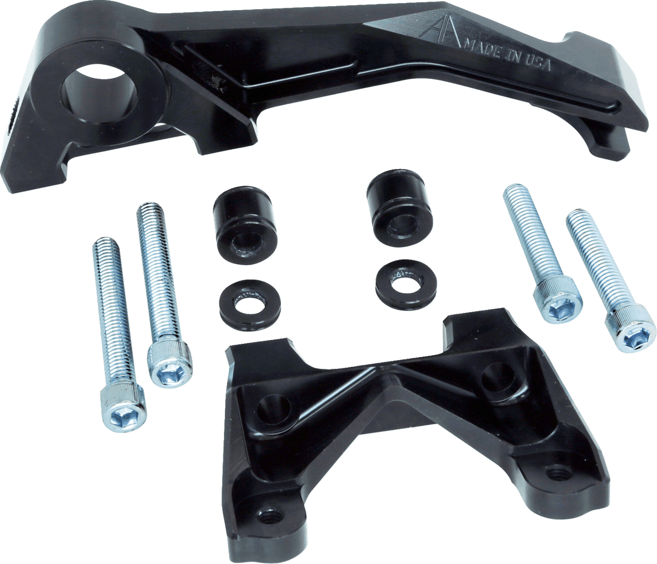 ALLOY ART 1701-0805 Multi Brake Caliper Mount - 108mm Bolt Center - Black - Super Sport