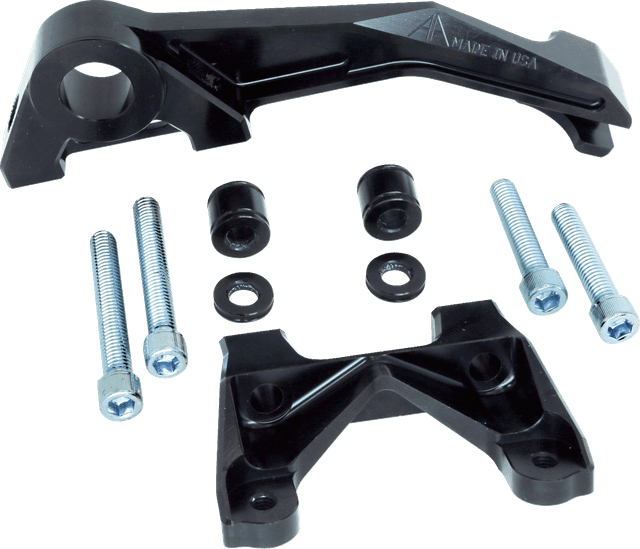 ALLOY ART 1701-0805 Multi Brake Caliper Mount - 108mm Bolt Center - Black - Super Sport