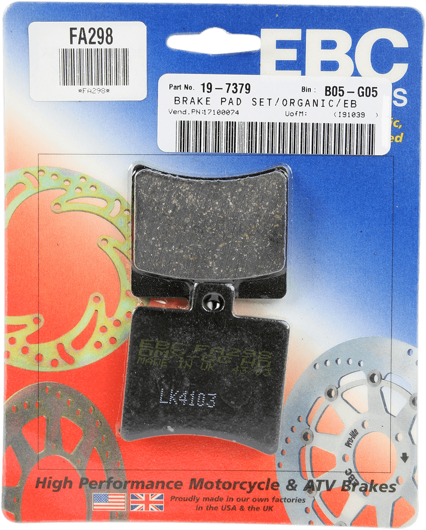 EBC 1710-0074 Organic Brake Pads — image 2 of 2